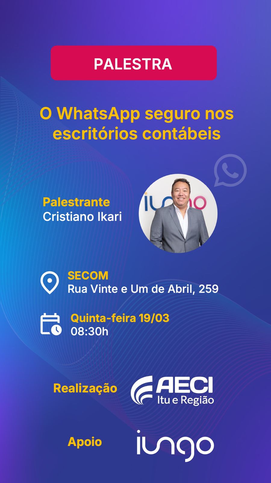 Palestra: O Whatsapp seguro nos escritórios contábeis